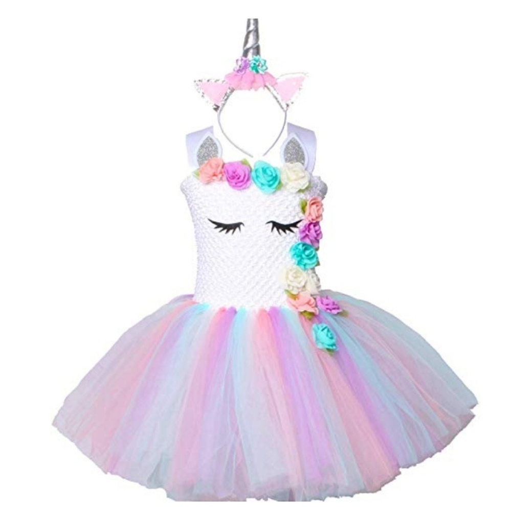 Baby Girl Unicorn Tutu dress with headband